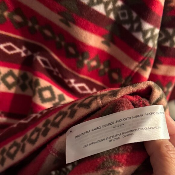 Ariat Red multi color Tunderbird Fleece Zippered Pullover - Picture 4 of 5